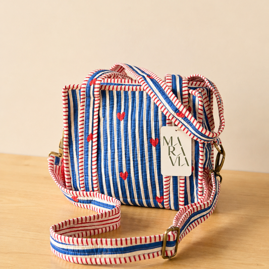 Mini Tote Corazones con cierre