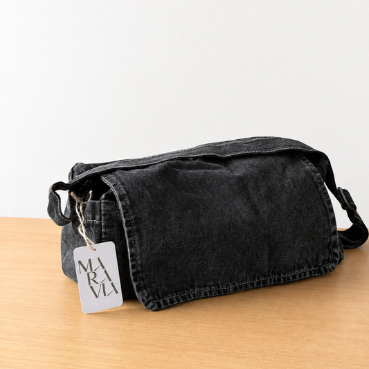 Denim Black Bag