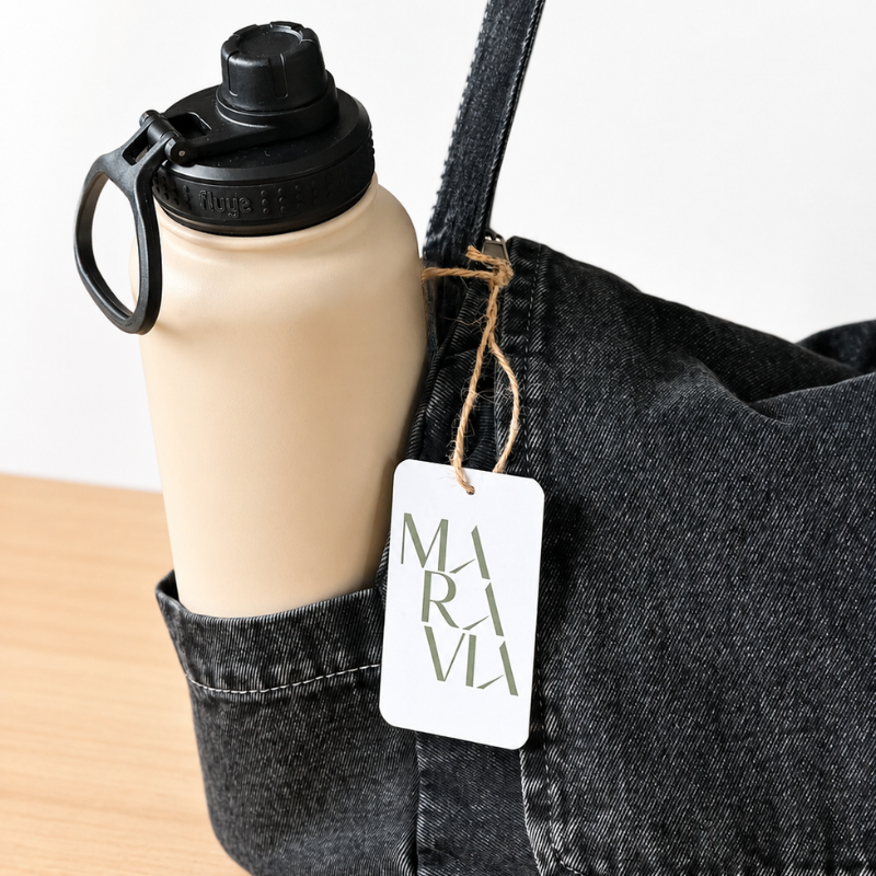 Denim Black Bag