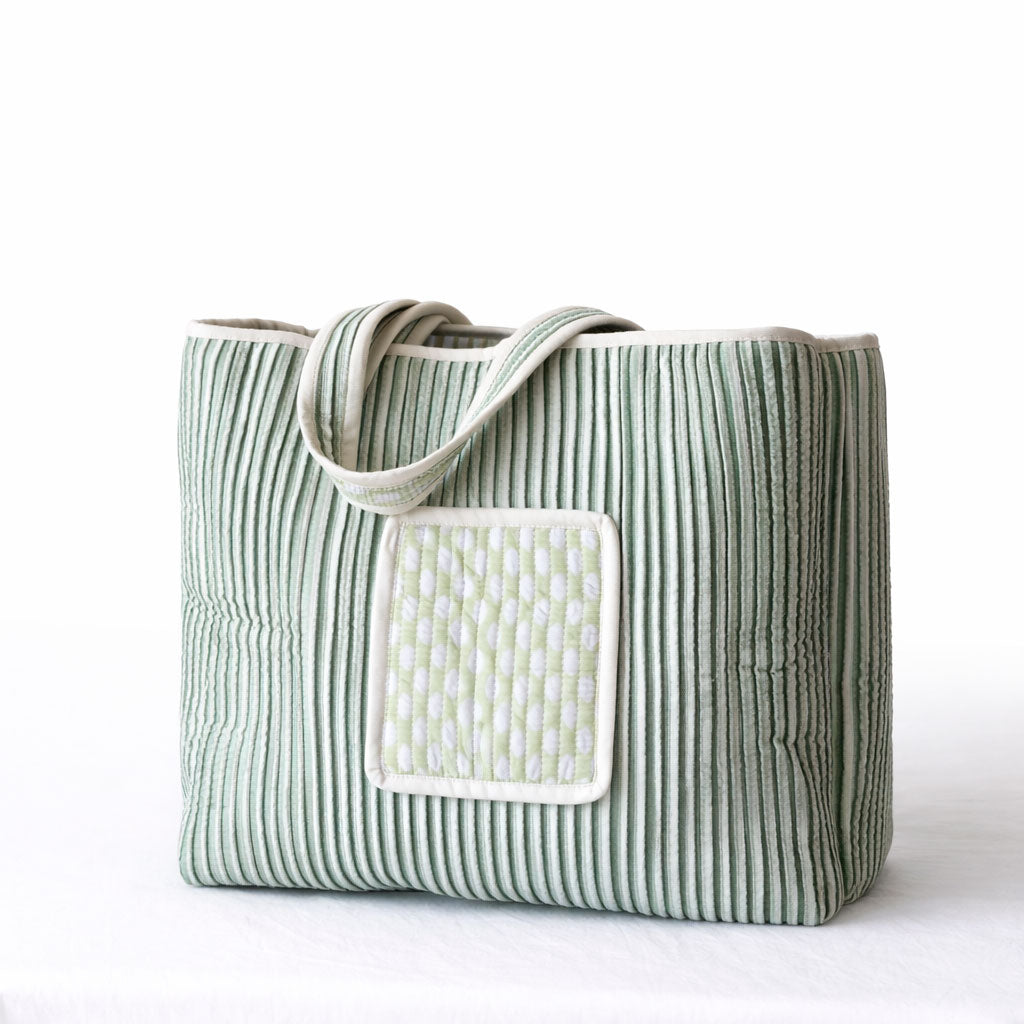 Tote Bruma Verde Agua Reversible